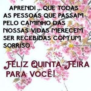 Feliz quinta-feira pra você