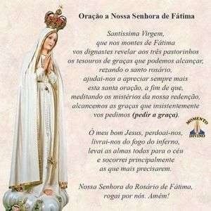 Oração a Nossa Senhora de Fátima