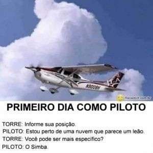 Primeiro dia como piloto