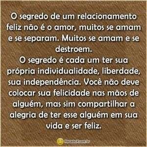 Relacionamento feliz