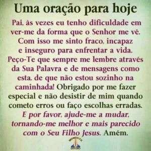 Uma oração para hoje
