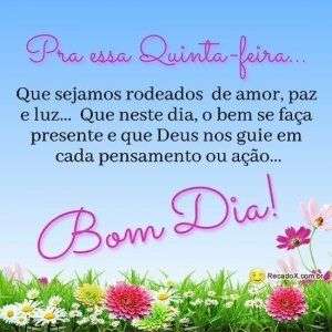 Bom dia de quinta-feira