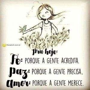 Fé paz e amor