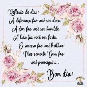 Somente Deus faz você prosseguir