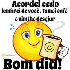 Acordei cedo, bom dia