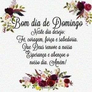 Bom dia de Domingo