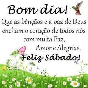 Bom dia e feliz sábado