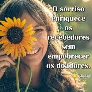 O sorriso enriquece os recebedores