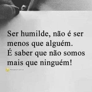 Ser humilde