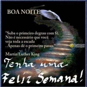 Boa noite e feliz semana