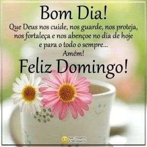 Bom dia e feliz domingo