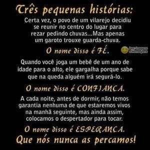 Fé, confiança e esperança