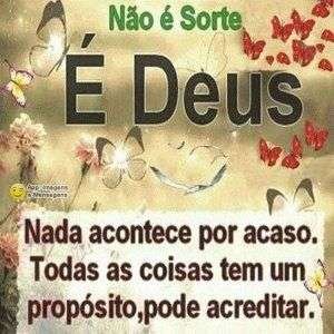 Não é sorte, é Deus