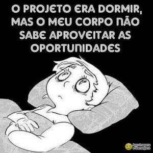 O projeto era dormir