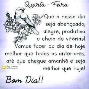 Bom dia de quarta-feira