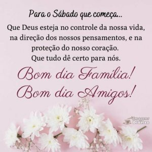 Bom dia de sábado