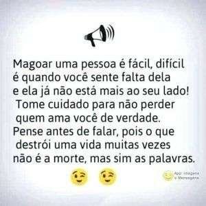 Cuidado com as palavras