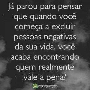 Excluir pessoas negativas