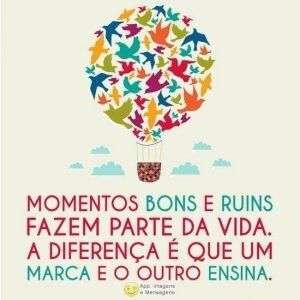 Momentos bons e ruins