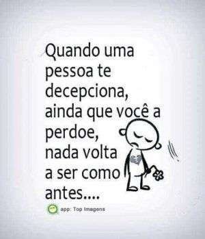 Quando alguém te decepciona