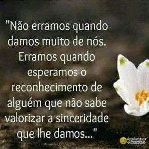 Valorizar a sinceridade