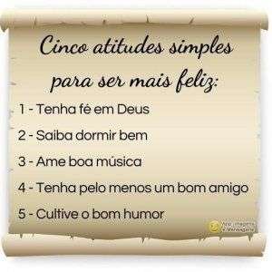 Atitudes para ser feliz