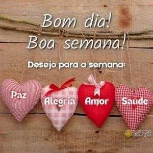 Bom dia e boa semana