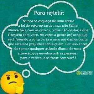 Reflita na Lei do retorno