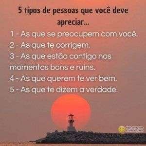 Tipos de pessoas para apreciar
