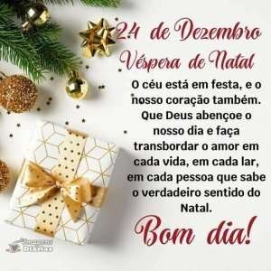 Bom dia na véspera de Natal